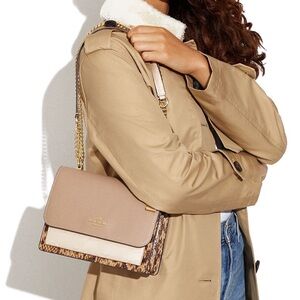 Coach Tan and Brown Crossbody Bag
